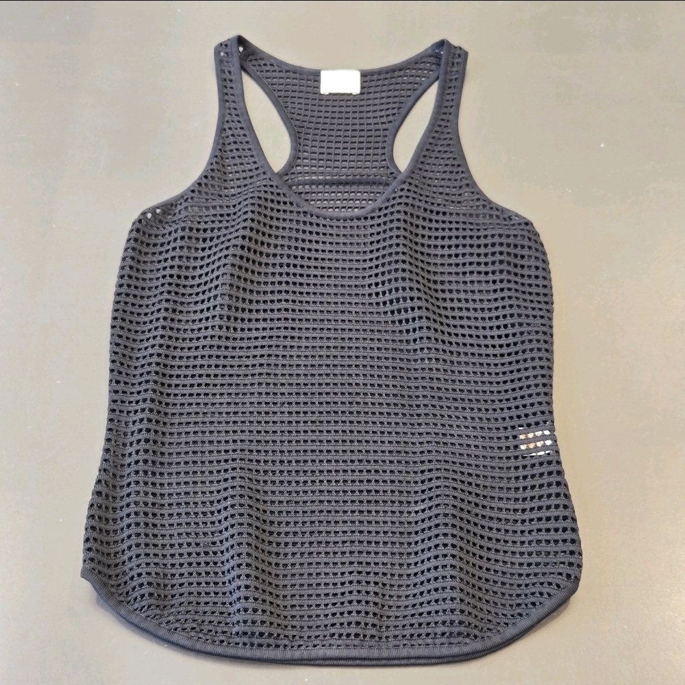 Torn by Ronny Kobo Black Mesh Tank Top